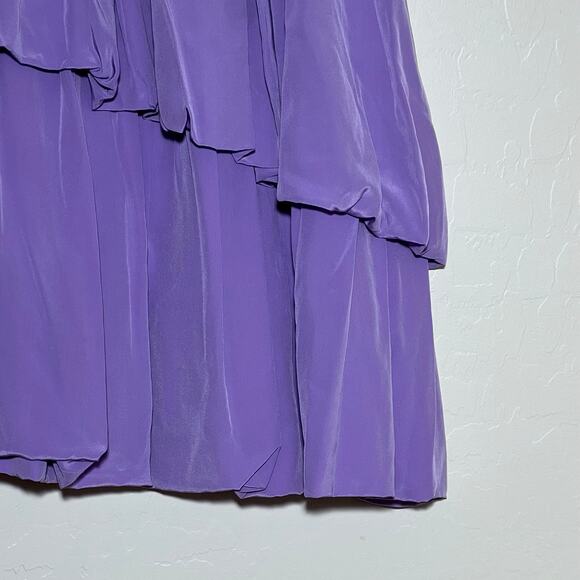Ulla Johnson Simone Bubbled Tiered Silk Midi Skirt Foxglove Womens Size 4 - Picture 6 of 10